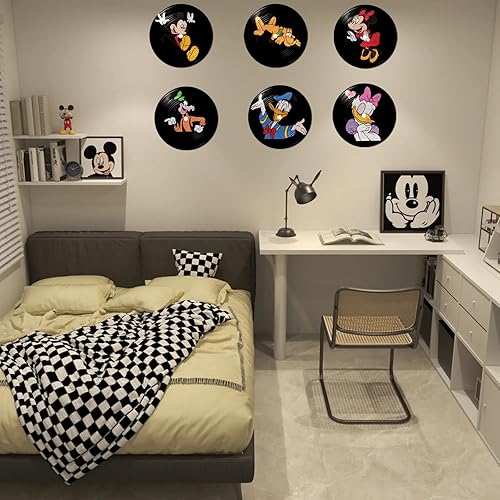 Miniatura 7 de FACHPINT 15 discos de vinilo decorativos de 12 pulgadas, discos de vinilo en blanco para pared estética, discos falsos para graffiti, accesorios de