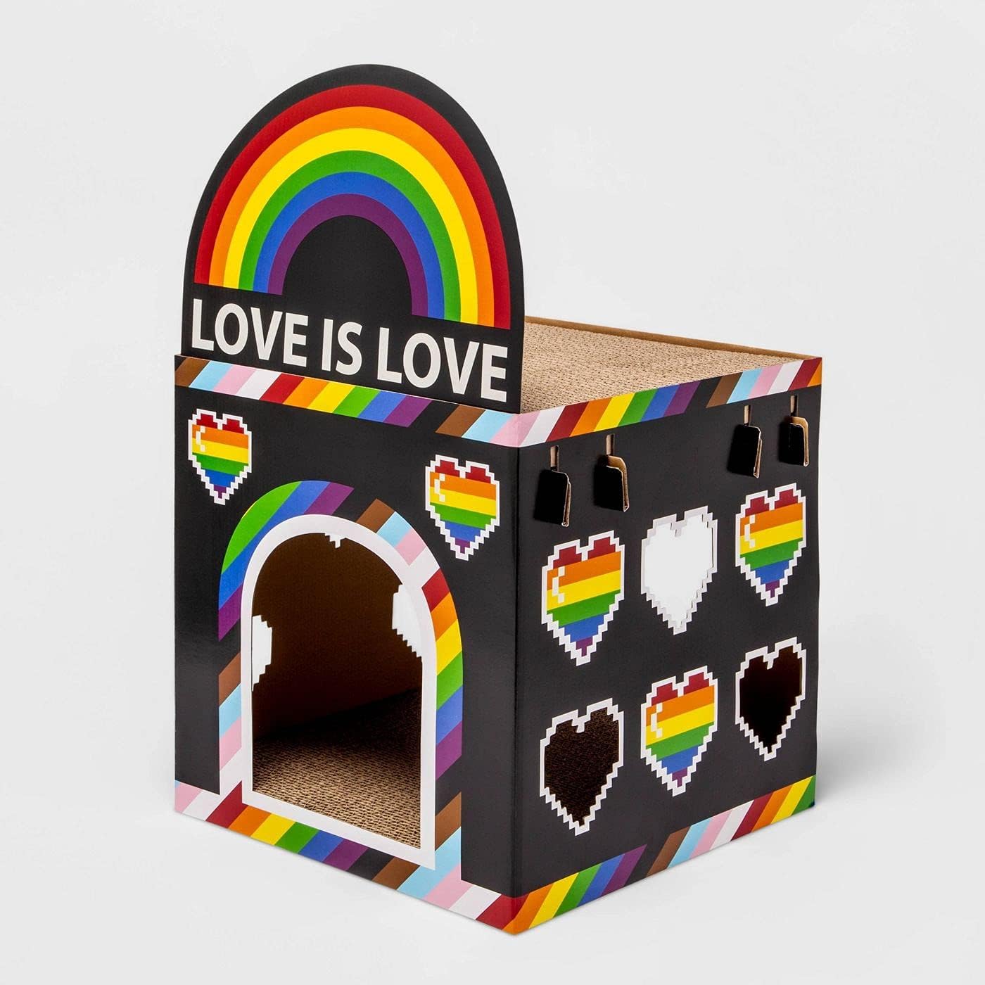 Boots& Barkley Pride Collection Magical Rainbow Double Decker Cat Scratch House - Boots & Barkley, 6214