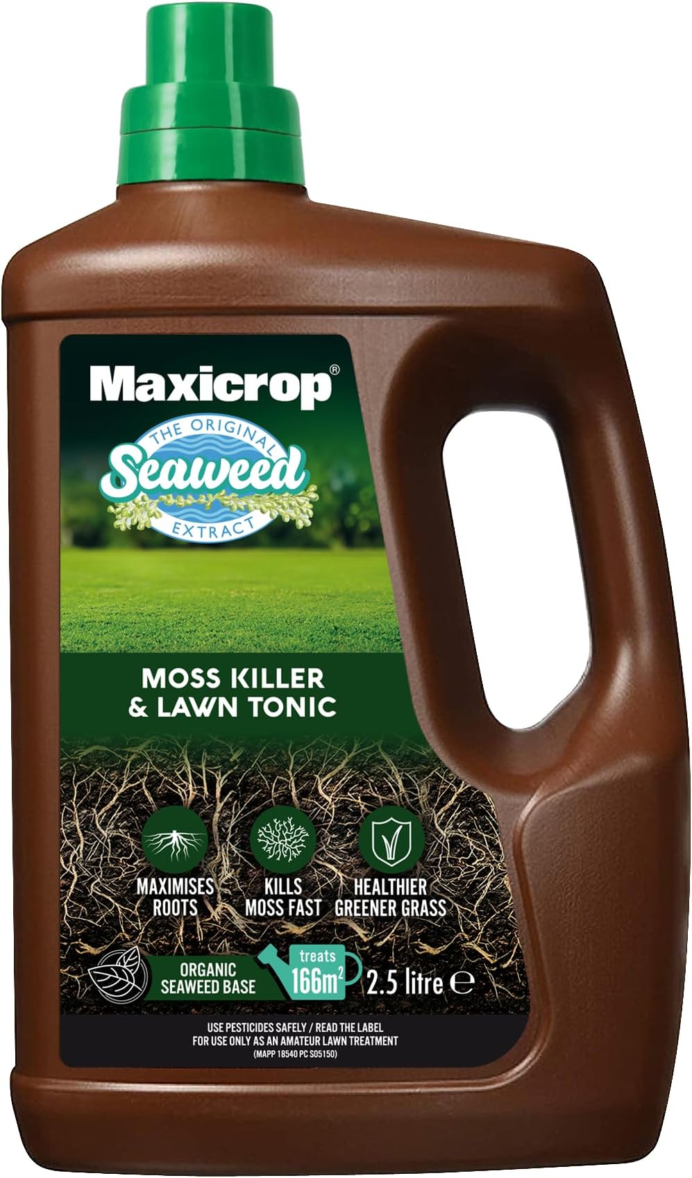 Maxicrop PMKLT4TL 2.5 Litre Moss Killer and Lawn Tonic - Green