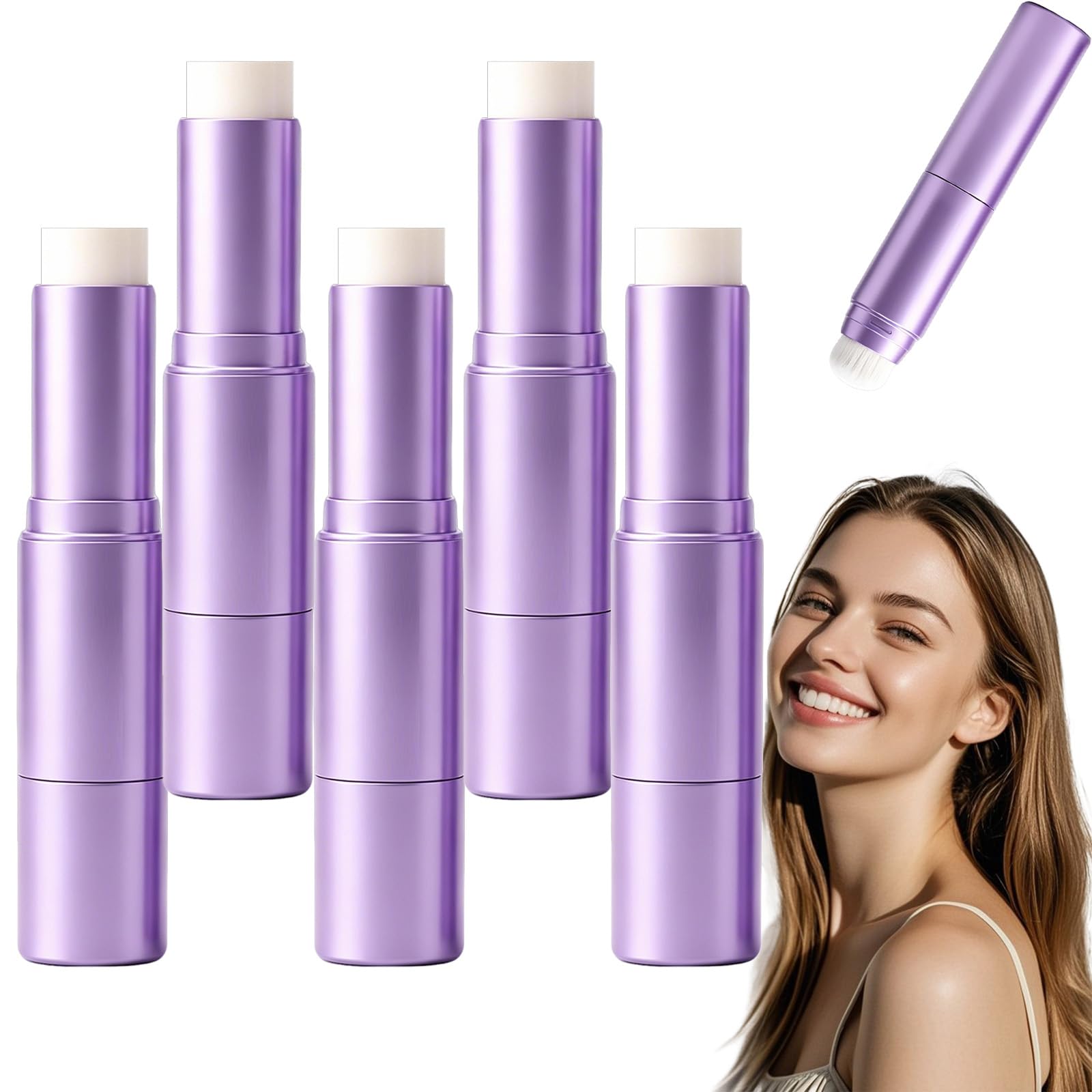 2-in-1-Farbwechsel-Foundation-Stick, leichter matter Concealer (5PCS)