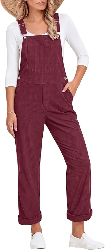 25% off: luvamia Corduroy Overalls for Women Loose Fit Baggy Straight Casual Adjustable Straps Bib Jumpsuit Overalls …