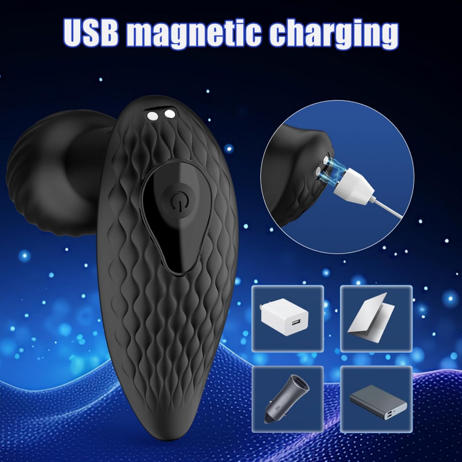 Wearable Anal Butt Plug Vibrator with 9 Swing & Vibration Modes, Swing Prostate Massager Male Silicone Adult Sex Toy
