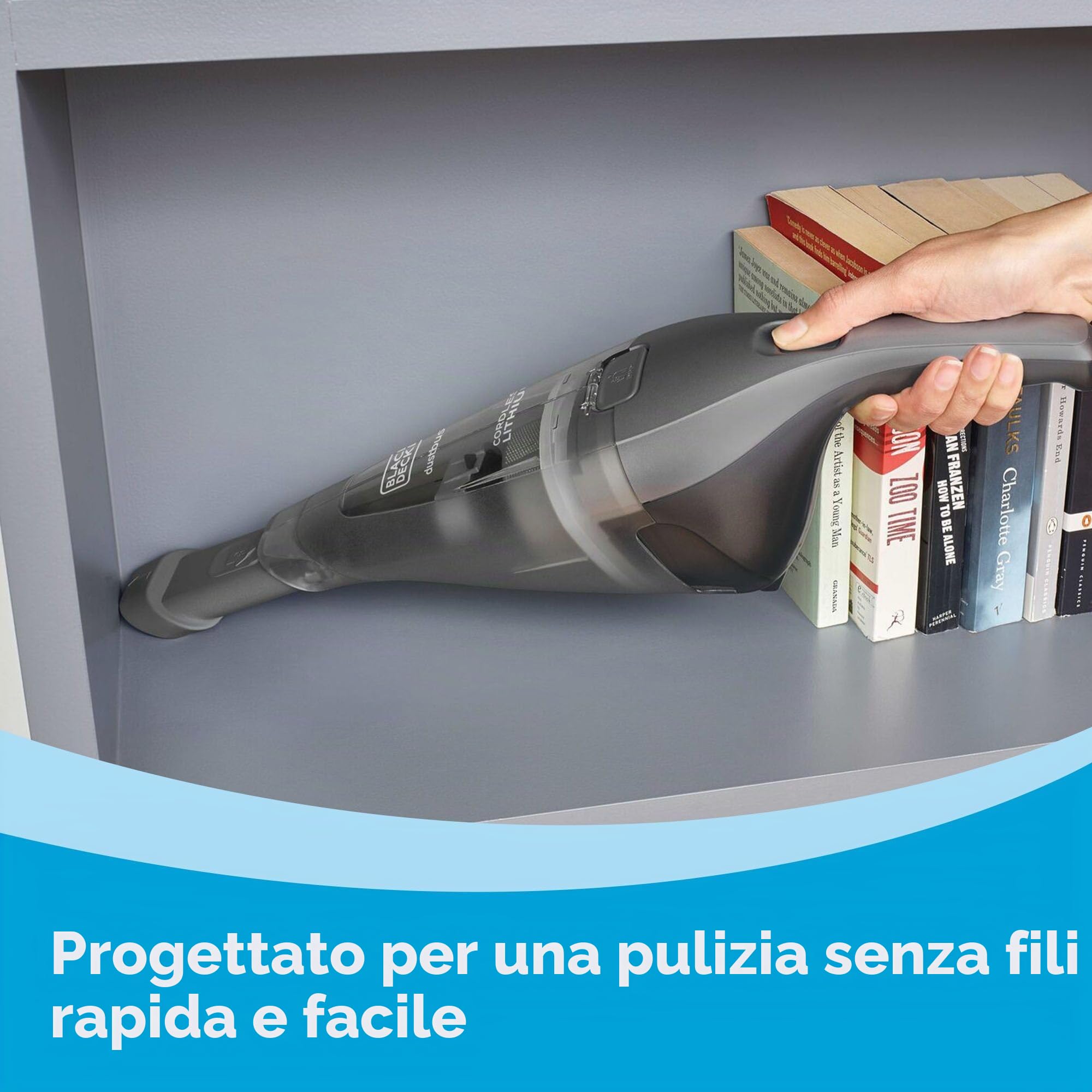 BLACK+DECKER DUSTBUSTER Hand Vacuum HNVC220BCZ01, aspirapolvere a Mano, Miscela, Grigio Scuro, Taglia unica