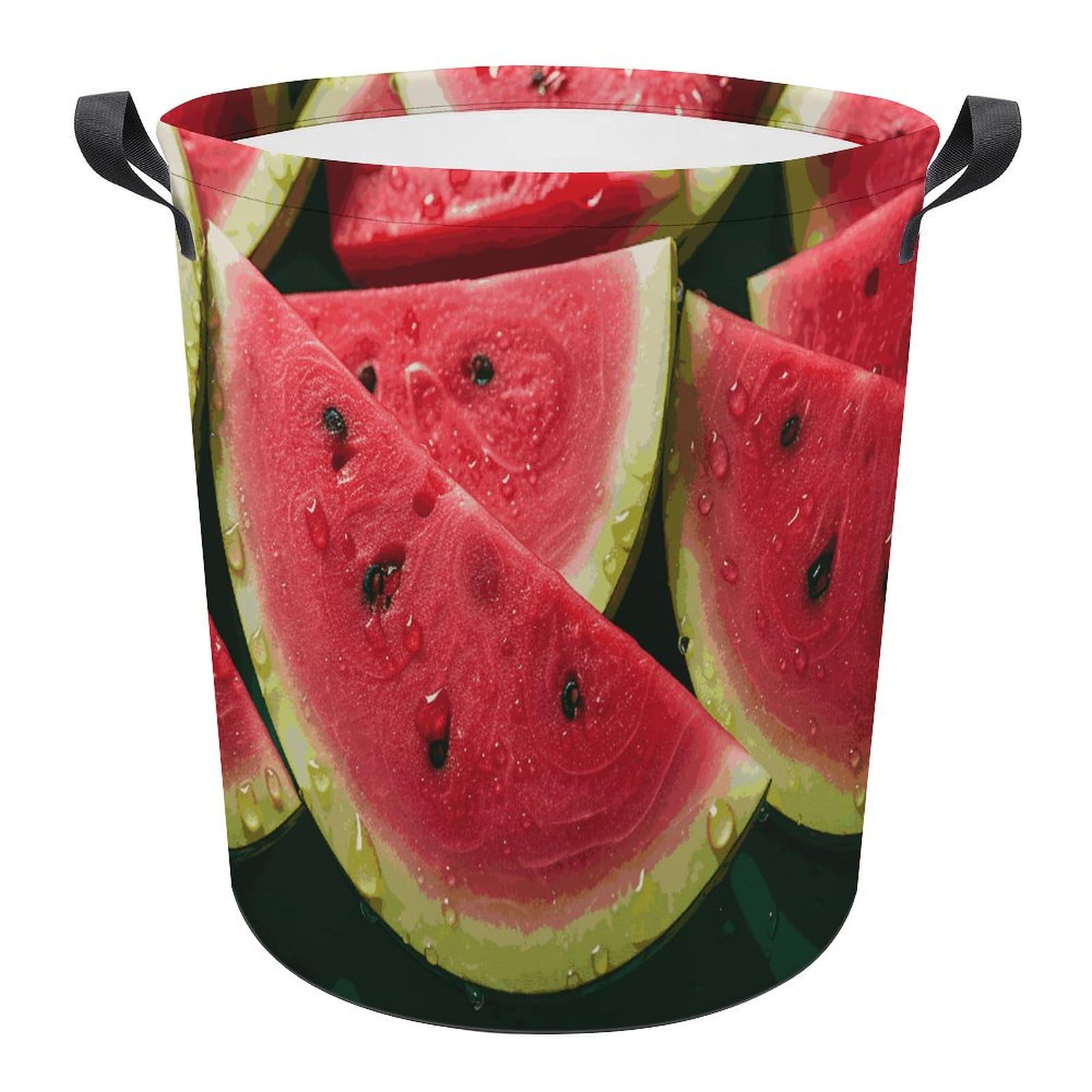 Panier à linge pliable pastèque grand format pour l'organisation de la salle de bain