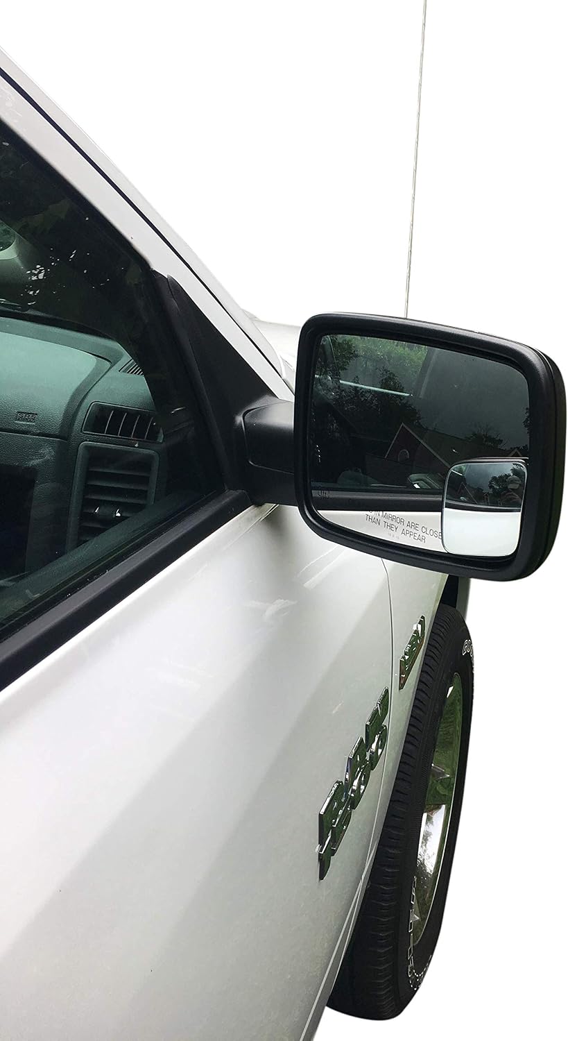 Beech Lane Blindspot Mirror Two-Pack For 2009-18 Dodge Ram Trucks, Custom Fit For Ram Non Towing Mirrors,Chrome Glass Prevents Glare and Blemishes, Authentic 3M Adhesive
