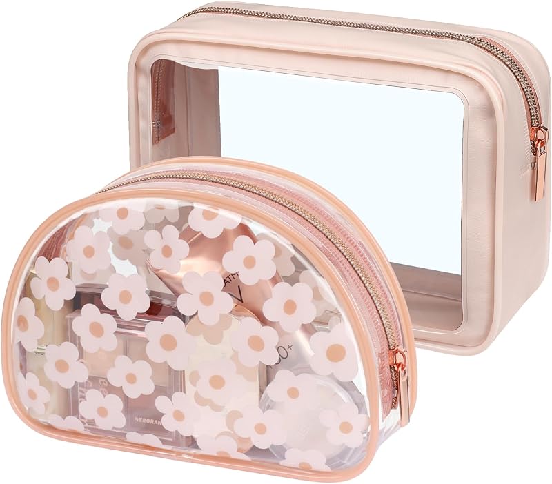 PACKISM Necessaire transparente dobrável para maquiagem e produtos de higiene, modelo BAM023