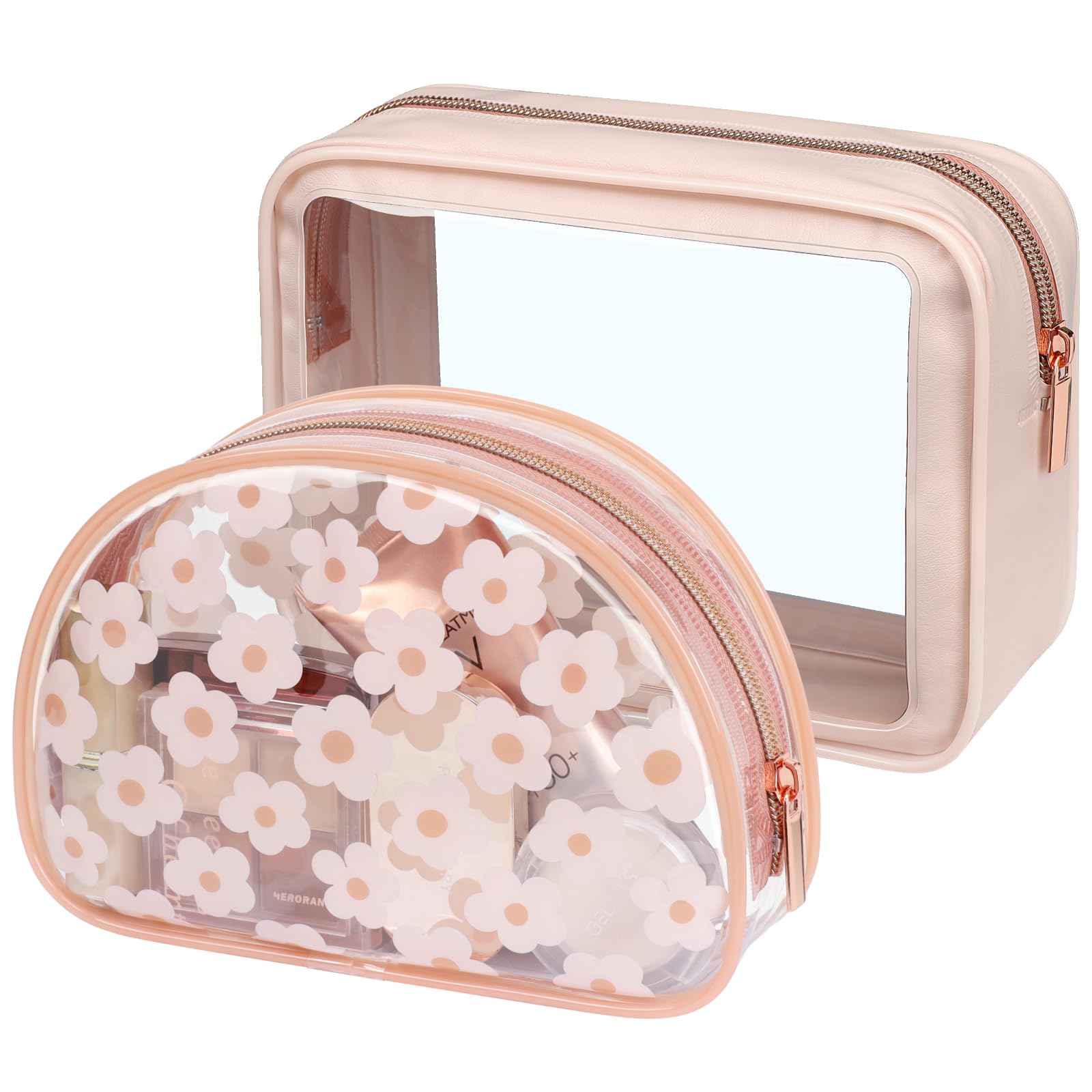 PACKISM Clear Makeup Bag - TSA Approved Toiletry Bag for Carry-on & Checked Luggage, Water Resistant Car Storage Organizer with Reinforced Seams