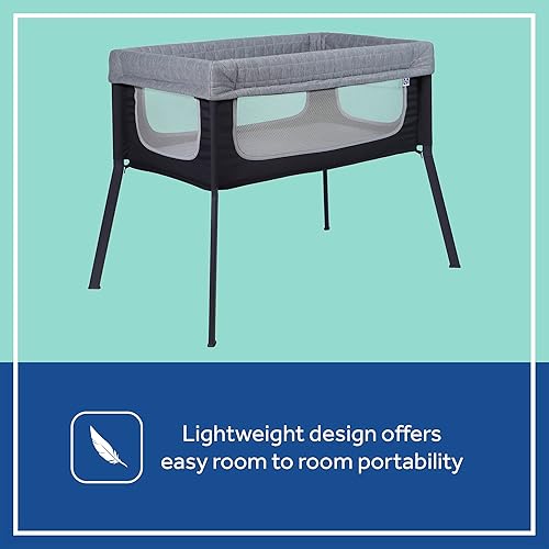 Miniatura 6 de Sealy Baby Cuna acogedora y suave y transpirable y de noche, cuna ligera de malla aireada para recién nacidos, segura y cómoda para compartir
