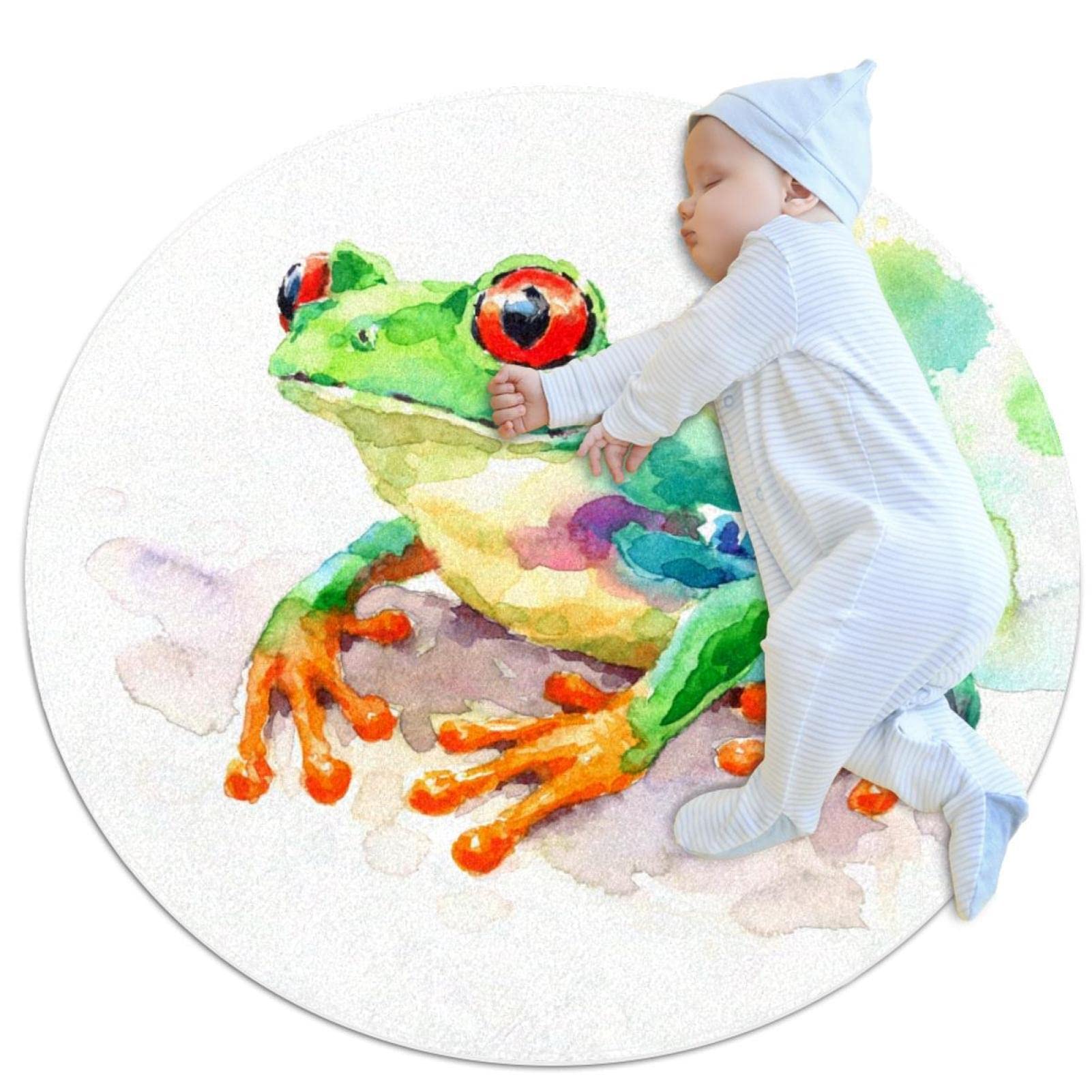 Tapis moderne antidérapant grenouille 80x80cm pour éviter les glissades sur le sol