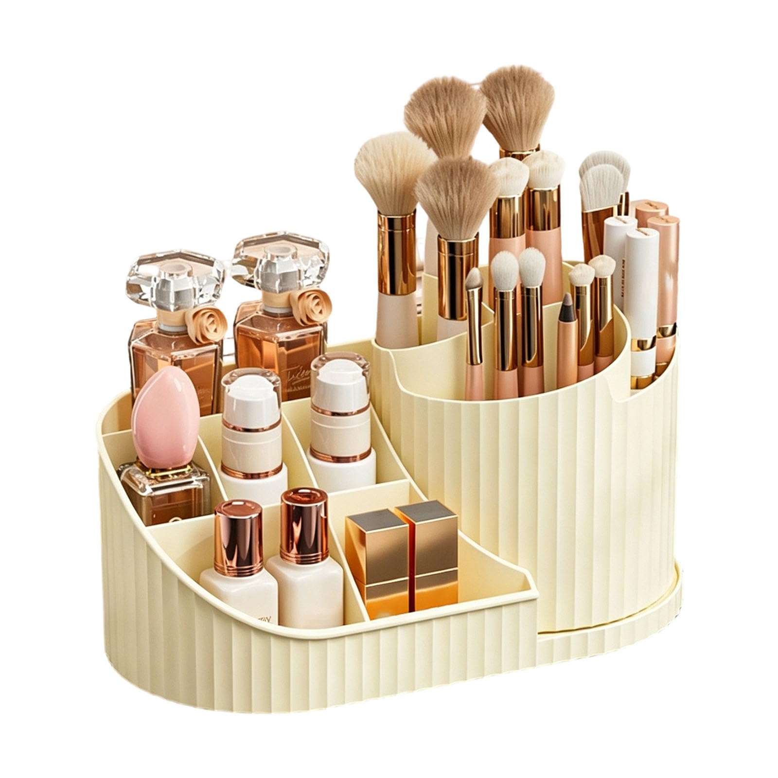 Limtula Rotating Makeup Holder Without Sections Space Saving Waterproof for Cosmetics and Skincare Items Space Saving Makeup Shelf