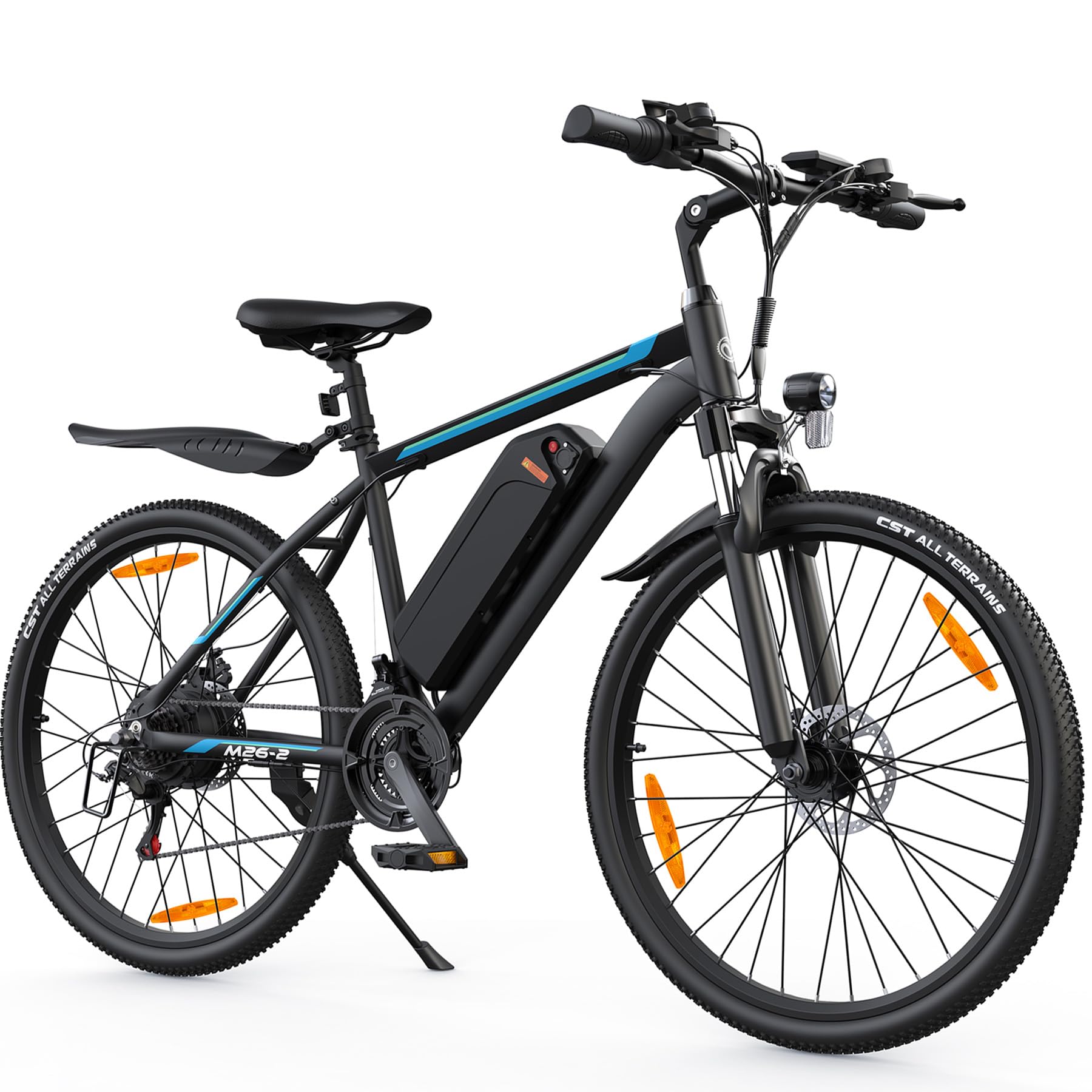 E Bike, 24/26 Zoll E Bike Mountainbike, Elektrofahrrad mit 36/48V Abnehmbarer Akku, E Fahrrad Professionelle 1/21 Gang Motor 250W, Reichweite bis 40-80KM, MTB E Bike Herren und E Bike Damen