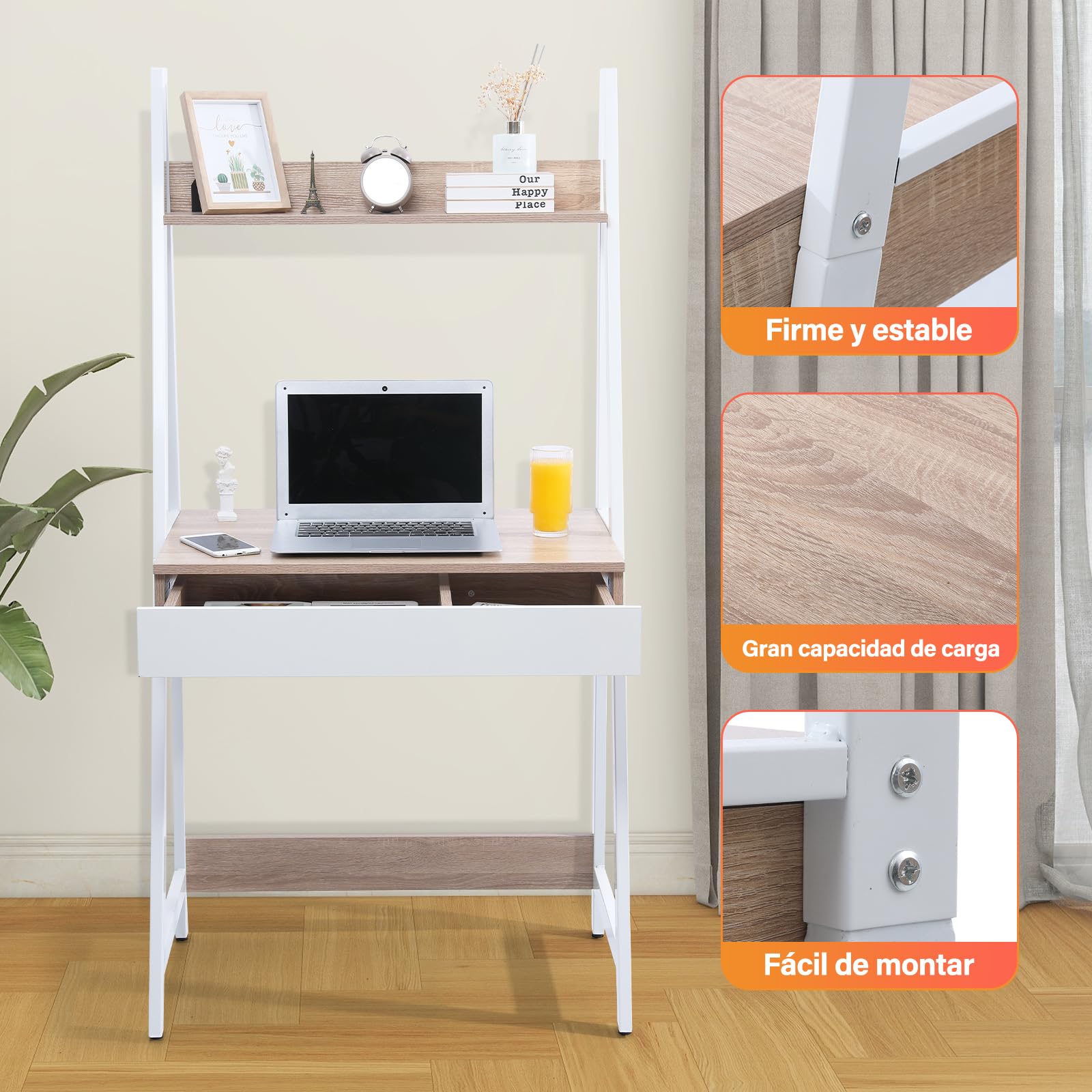 Computer Desk, PC Desk Simplistic A Frame, Computer Table with