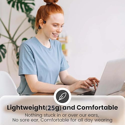 Miniatura 5 de Auriculares de conducción ósea Bluetooth Auriculares abiertos con micrófono Conexión inalámbrica Muitipoint IP65 Auriculares deportivos impermeables