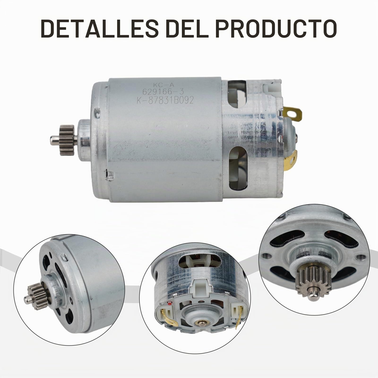 Motor de repuesto para HP333D DF333D DF033D DF333 HP333DSME, número de pieza 629395 8, hecho de metal, color plateado, compatible con HP333DSME HP333D DF333D DF033D DF333, 1 motor