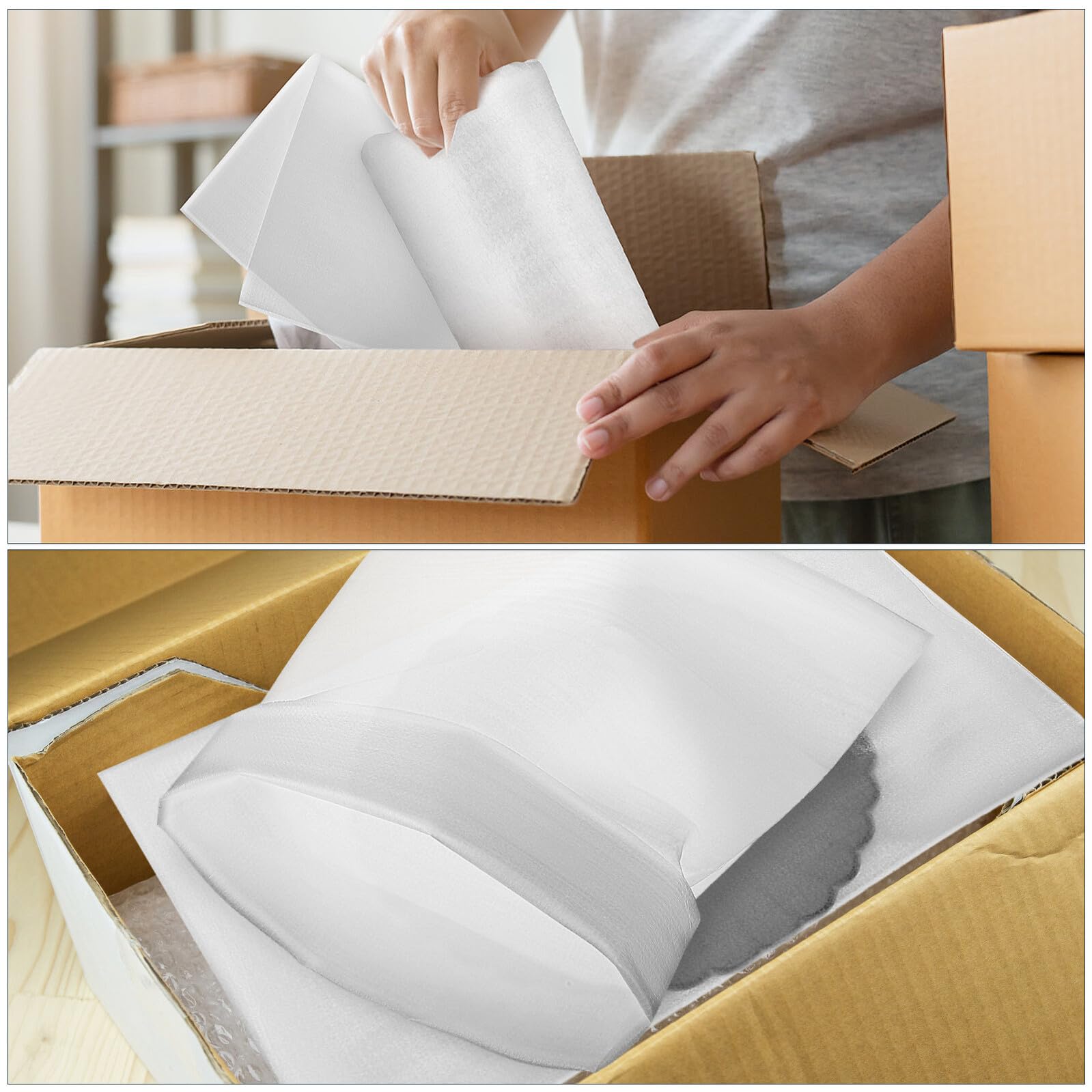 100 Sacchetti in Schiuma di Protezione Pe Bianchi 30x40 Cm per Imballaggio e Traslochi Imbottitura e Protezione per Oggetti Fragili come Vetro ed Elettronica