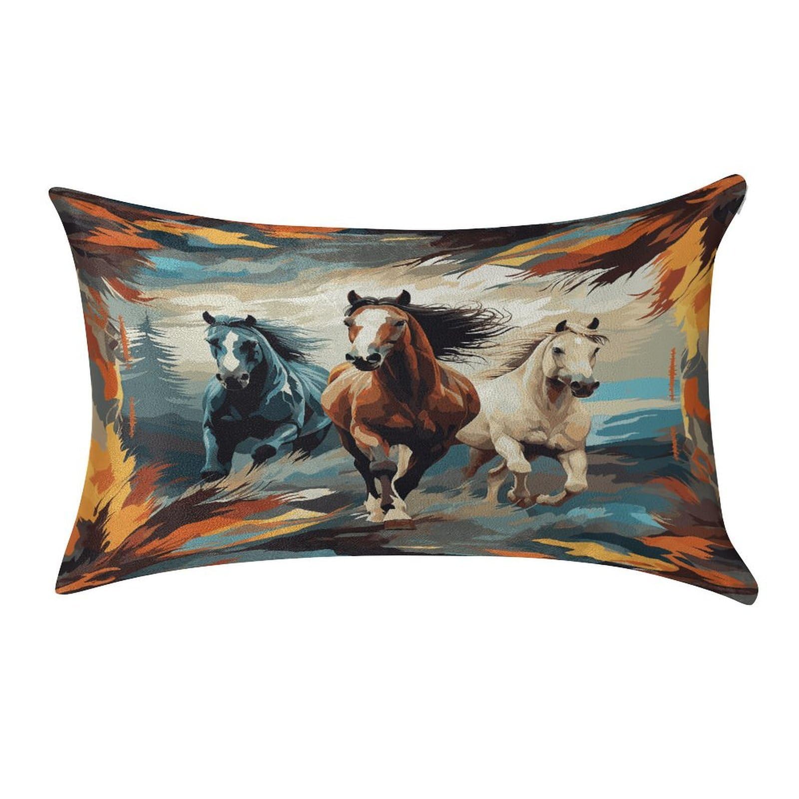 Btcowzrv Style Running Wild Horses Pillow Cover Pillow Case Pillowcase