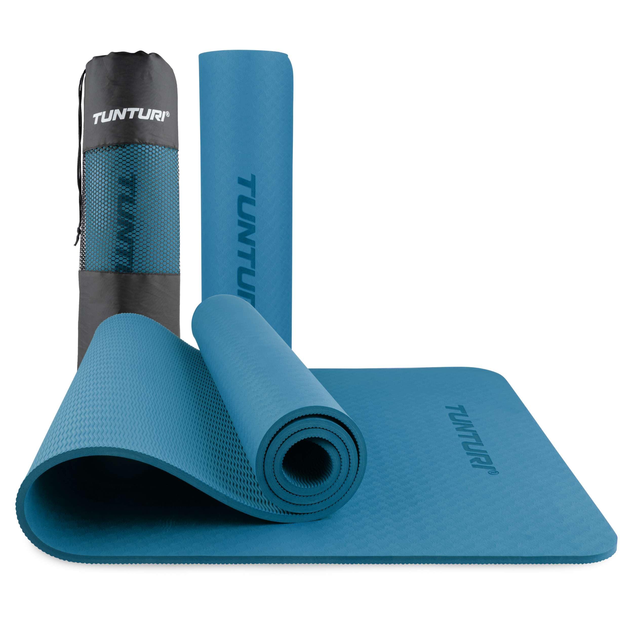 Tapis Yoga Tunturi 8 Mm – Antidérapant, Confortable, Avec Sangle De Transport