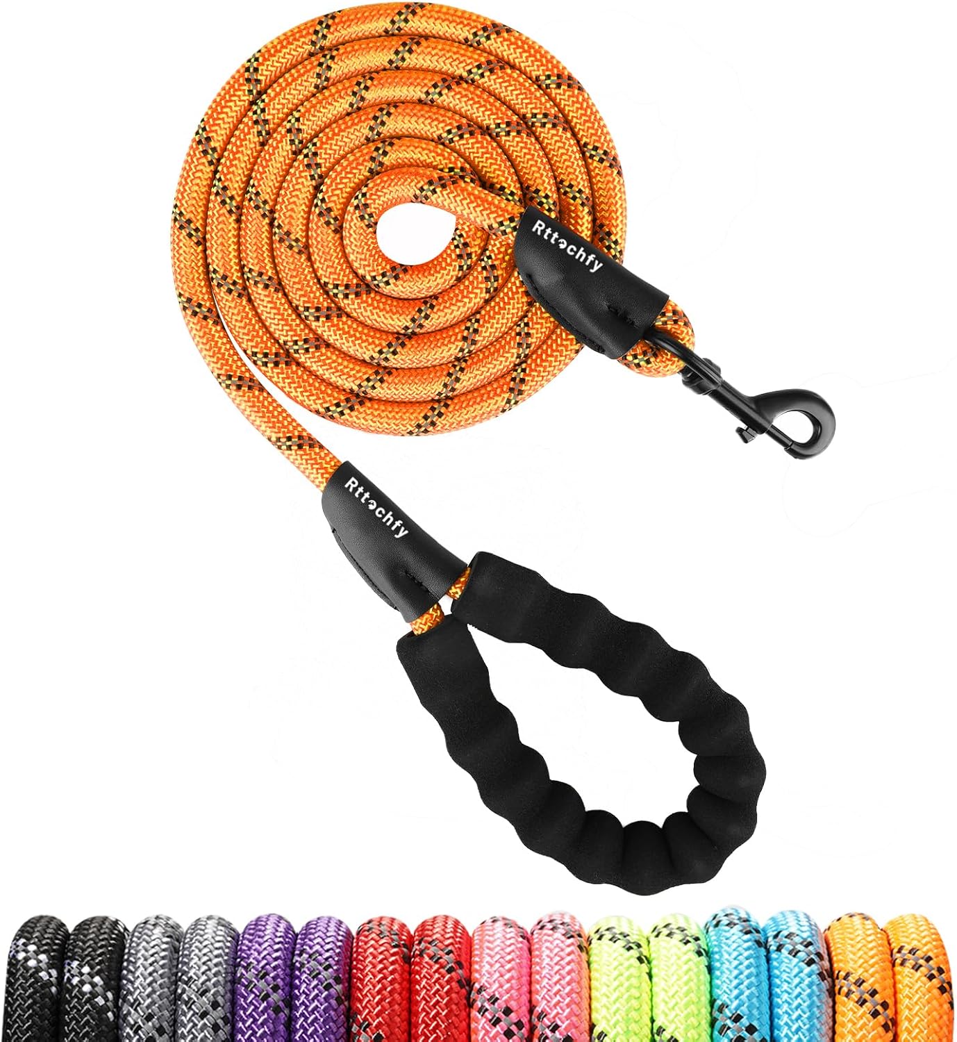 Rttochfy Dog Leash Heavy Duty 2/4/5/6/8/10 Foot Rope Leash with Comfortable