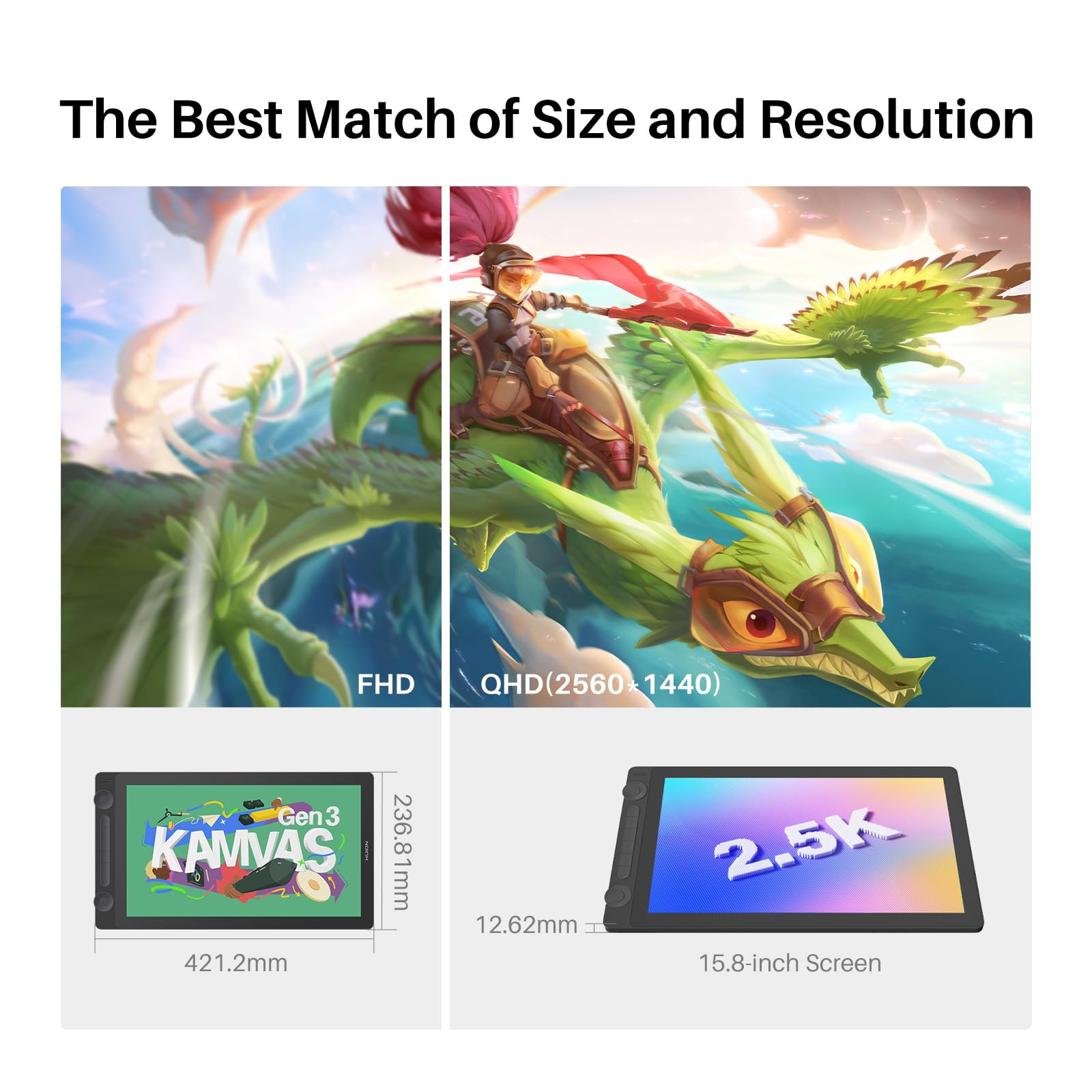 Amazon.com: HUION KAMVAS 16 (Gen 3) Drawing Tablet with