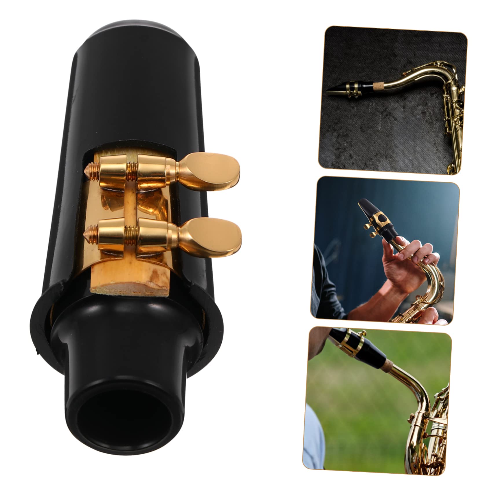 ibasenice 3ensembles Kit Complet Accessoires Pour Saxophone Alto Embouchure Plastique Bec Avec Clé Anches Et Pour Musiciens Et Étudiants