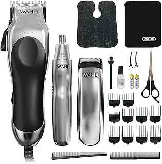 3-in-1 Chrome Pro Deluxe Head Shaver Men's Hair Clippers, Nose Hair Trimmer for Men, Beard Trimmer Men, Hair Trimmer, Stubble Trimmer, Male Grooming Set