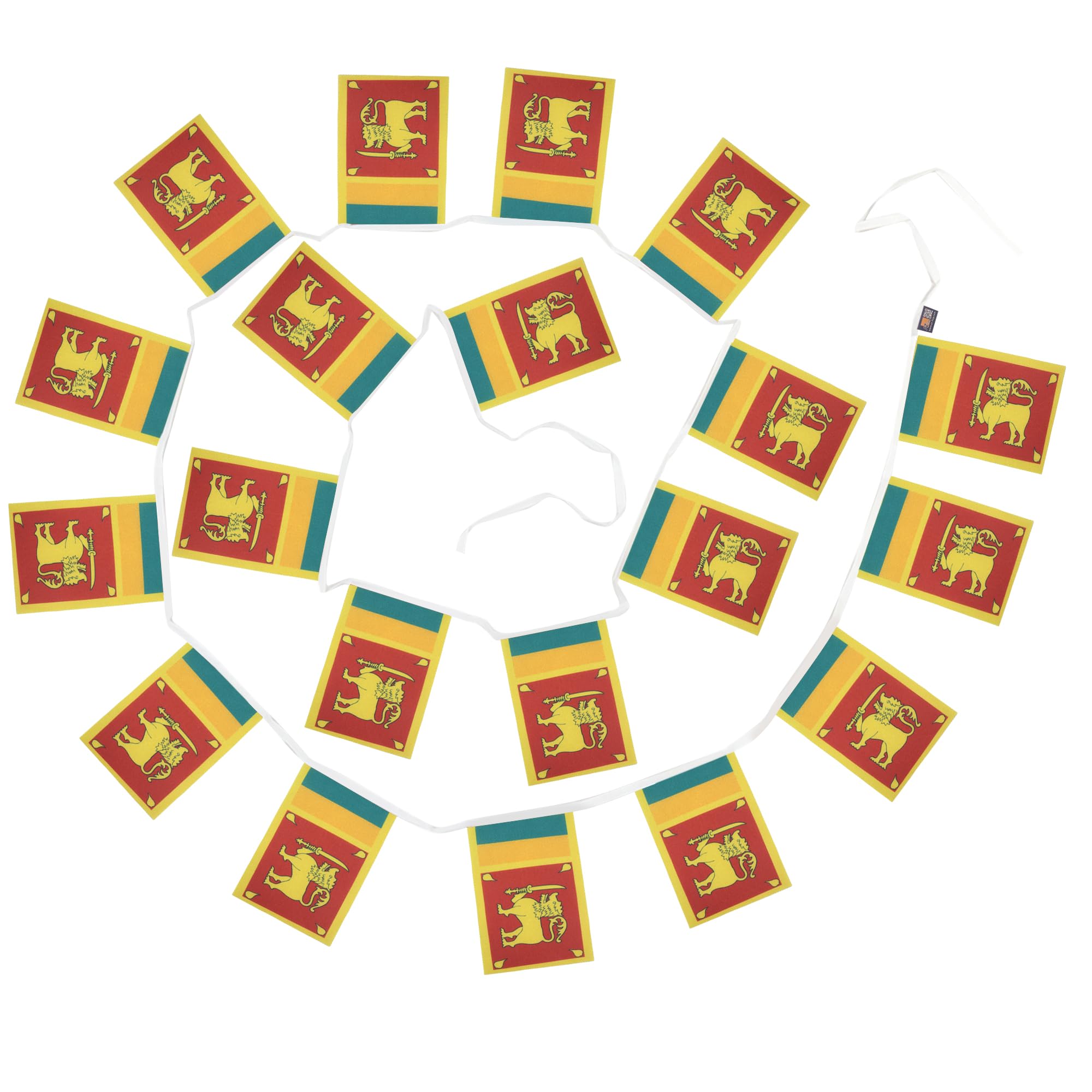 AZ FLAG Guirnalda 6 Metros, 20 Banderas de Sri Lanka 21x15 cm, Bandera Srilanqués 15 x 21 cm - Banderines — view 7