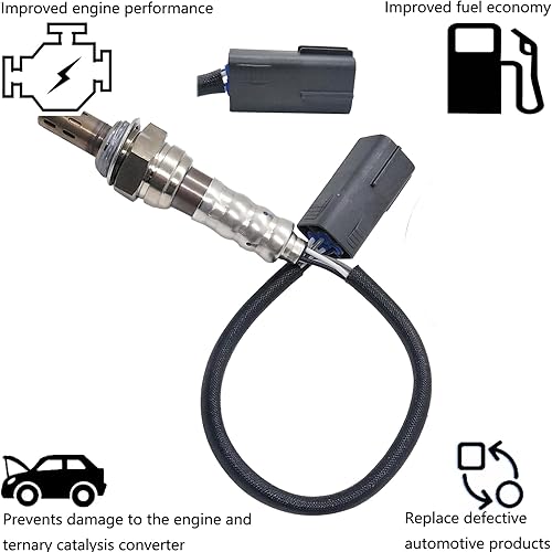 Miniatura 4 de 75-4398 24458 Sensor de oxígeno descendente compatible con Mazda 3, Mazda 3 Sport 2010 2011 2012 2013, Mazda 3 Sport 2.0L 2.5L Post O2 Sensor