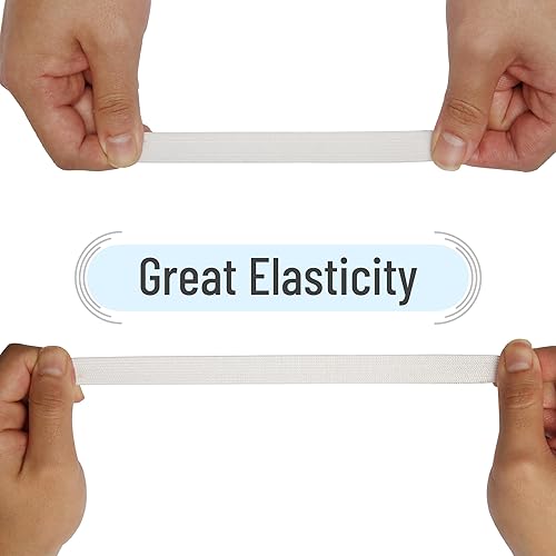 Miniatura 12 de Mr. Pen - Banda elástica para costura, 0.6 pulgadas, 11 yardas, bandas elásticas de costura de alta elasticidad para cinturas, pantalones, ropa