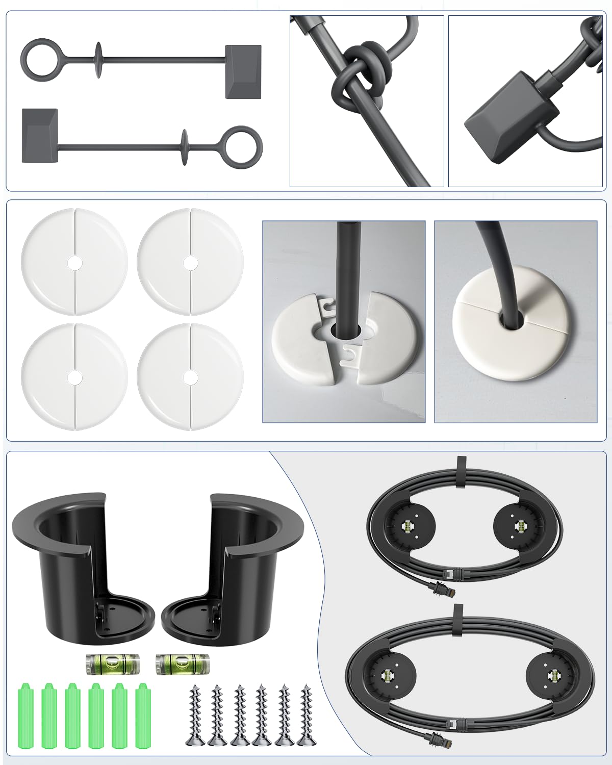 Starlinnk Gen 3 Cable, 150FT/46M Starlinnk V3 Standard Replacement Cable forStarlinnk Rectangular Satellite ，Starlinnk Cable Extension forStarlinnk Internet Kit Satellite -Waterproof
