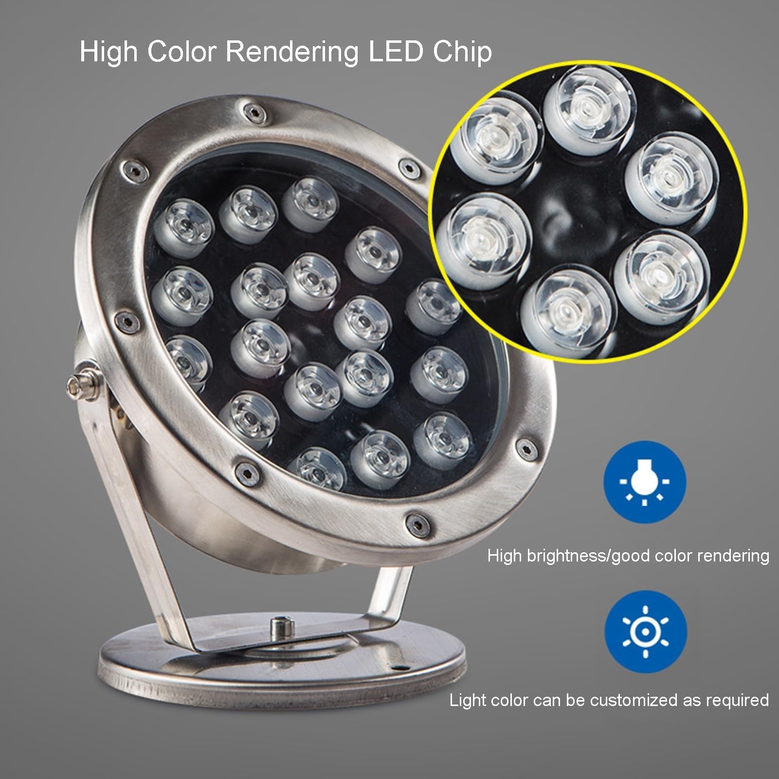 Unterwasserleuchte für Teich – LED-Licht tauchbar, Teichbeleuchtung mit LED, wasserdicht IP68, niedrige Spannung DC 12/24 V, LED-Strahler, für Garten, Rasen, Pool, Teich, Steingarten, Landschaftslampe