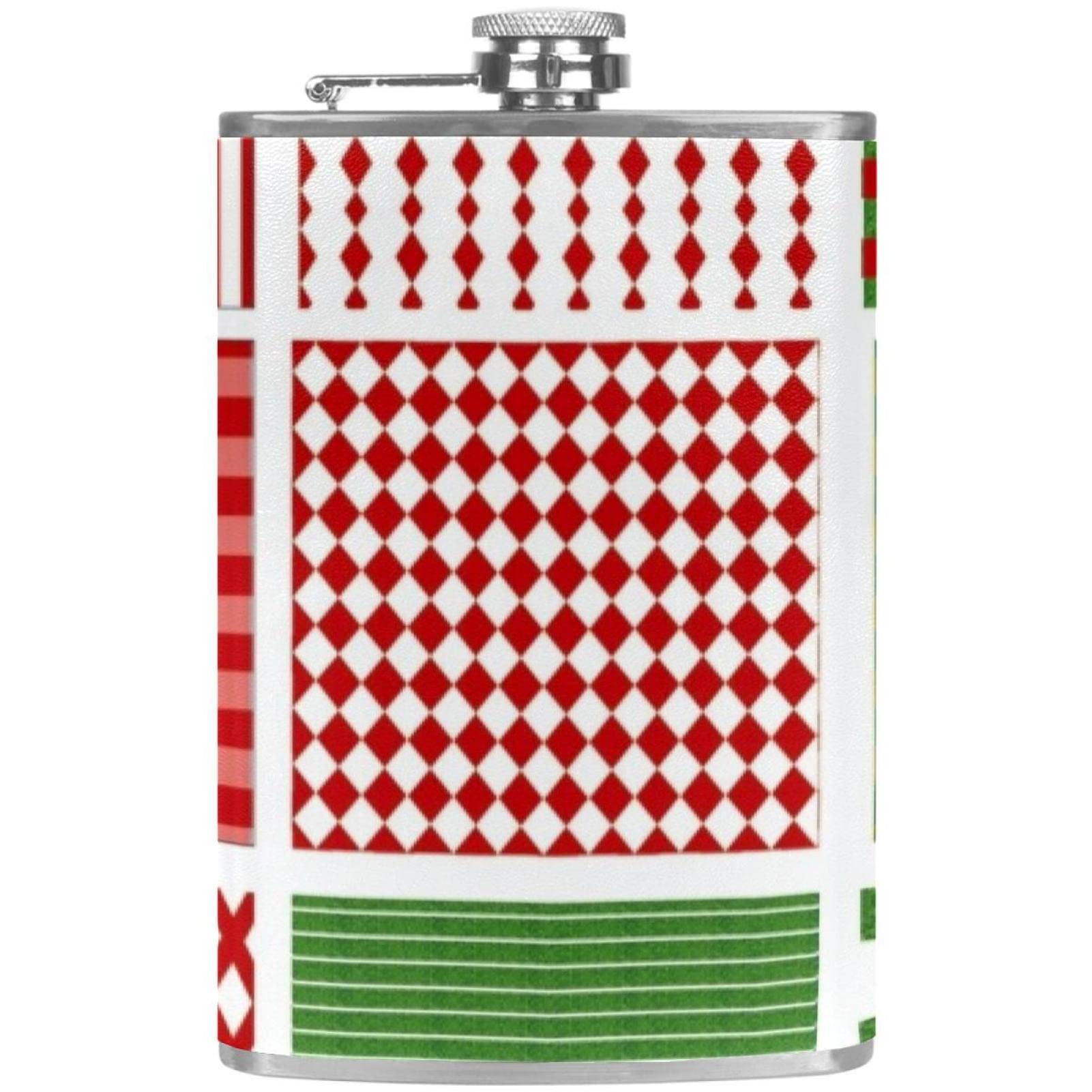 Flasque de Noël pour liqueur et spiritueux fiole de poche étanche en inox avec entonnoir