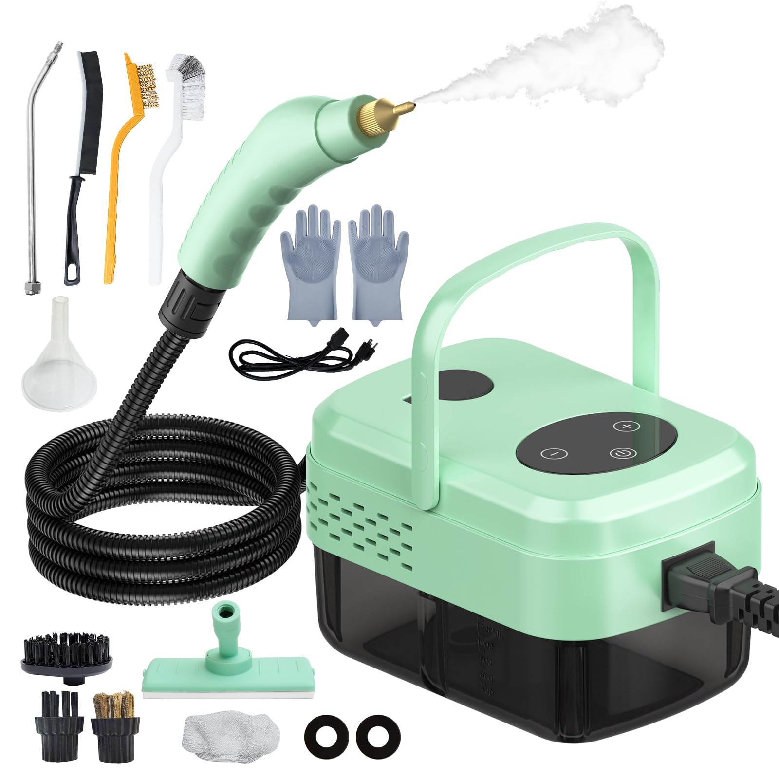 Portable Steam Cleaner 6-gears Adjustable Handheld Steamer with 1 3L Tank High-Heat Pressurized Steamer for Home Floor Grout