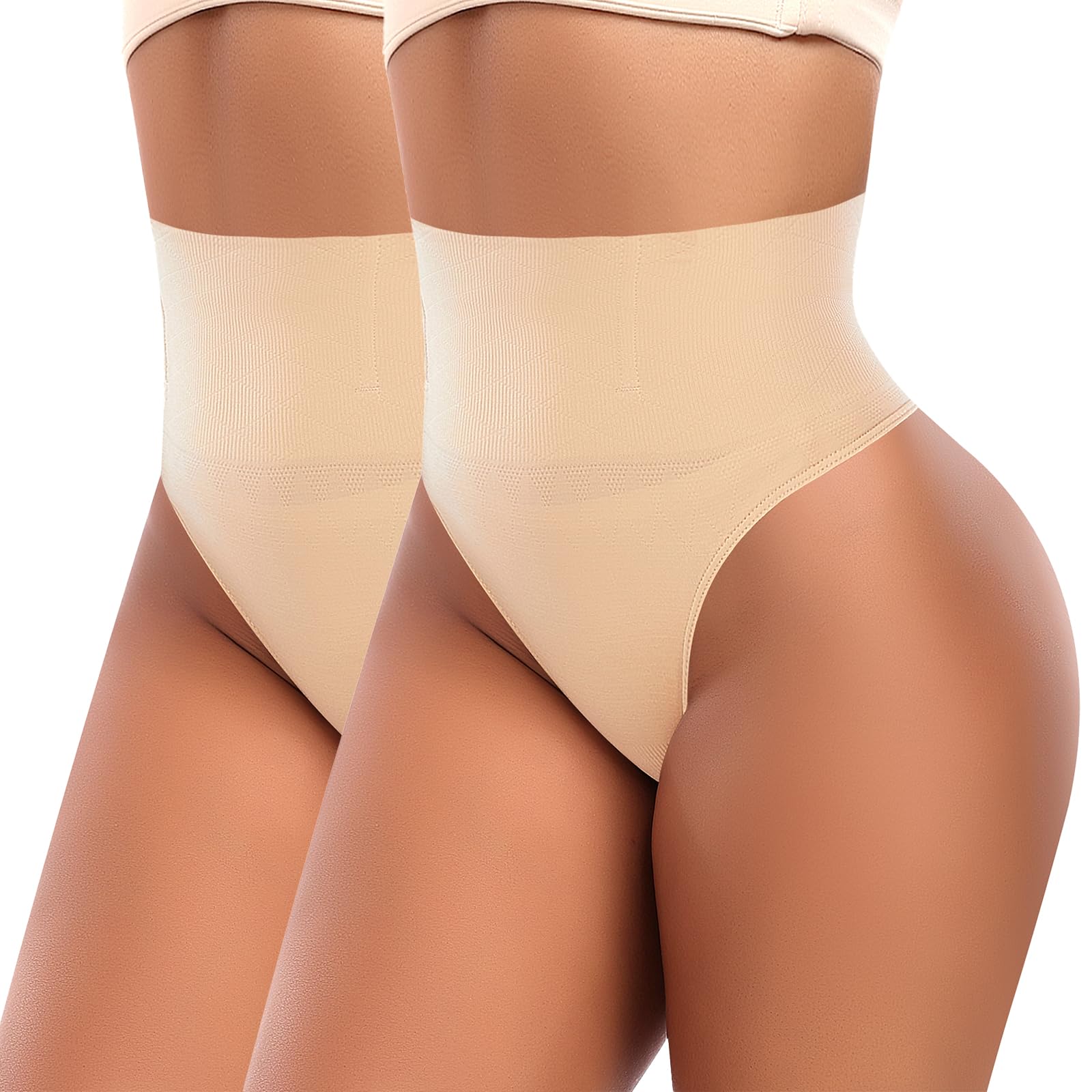 Werena Tummy Control Thong Shapewear for Women Seamless Shaping Novelty Thong Panties Body Shaper Underwear