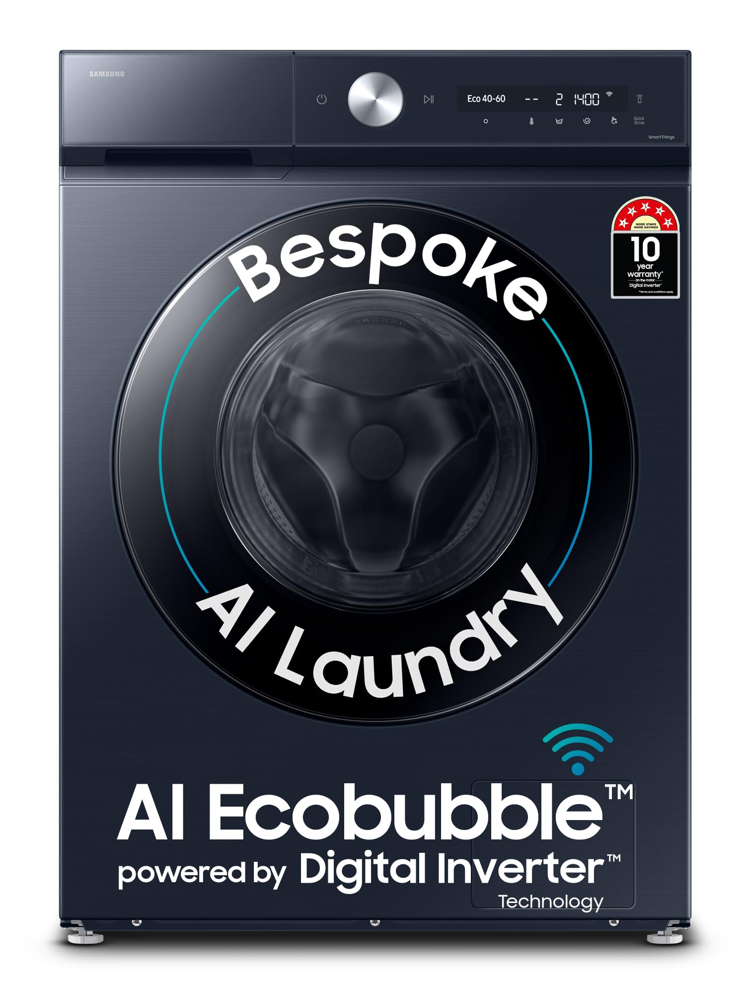 Samsung 12 kg, 5 Star, AI Control, Super Speed, Wi-Fi, Hygiene Steam with Inbuilt Heater, Digital Inverter, Fully-Automatic Front Load Washing Machine (WW12DB8B54GSTL, Navy)-image-47
