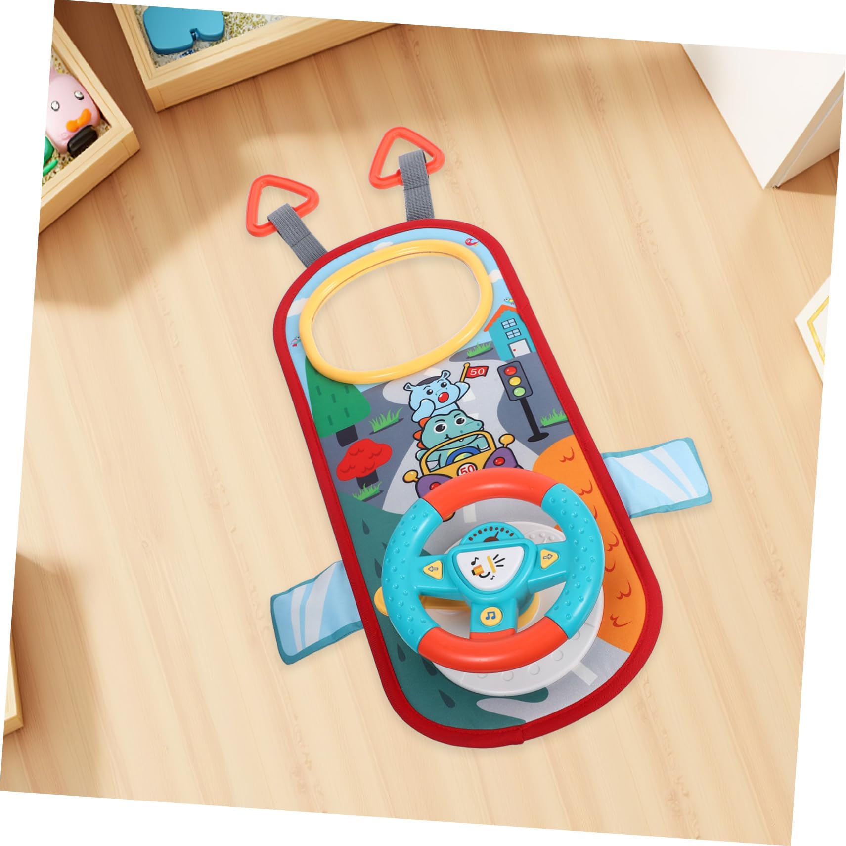 POPETPOP Volante Giocattolo per Simulazione Guida Educativa con Effetti Sonori e Materiali Resistenti Gioco Interattivo per Sviluppo Coordinazione e Abilità Motorie Adatto Ragazzi e