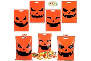 STEFORD: 72PCS Halloween Trick-or-Treat Jack-o-Lantern Candy Bag