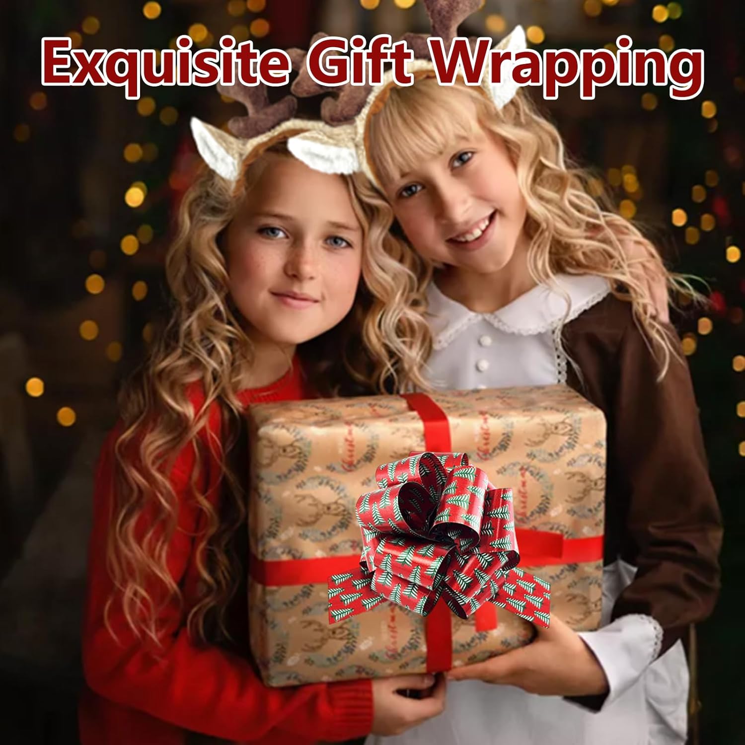 20PCS Christmas Bows Pull Bows Big Gift Wrap Accessory Ribbon Bow Colorful for Presents Gift Wrapping Baskets Christmas Holiday Party Birthday Wedding Decoration - Image 2