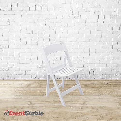 Miniatura 2 de EventStable Titan PRO - Silla plegable de resina  Paquete de 4 asientos con listones para bodas, fiestas, interiores y exteriores, ligera