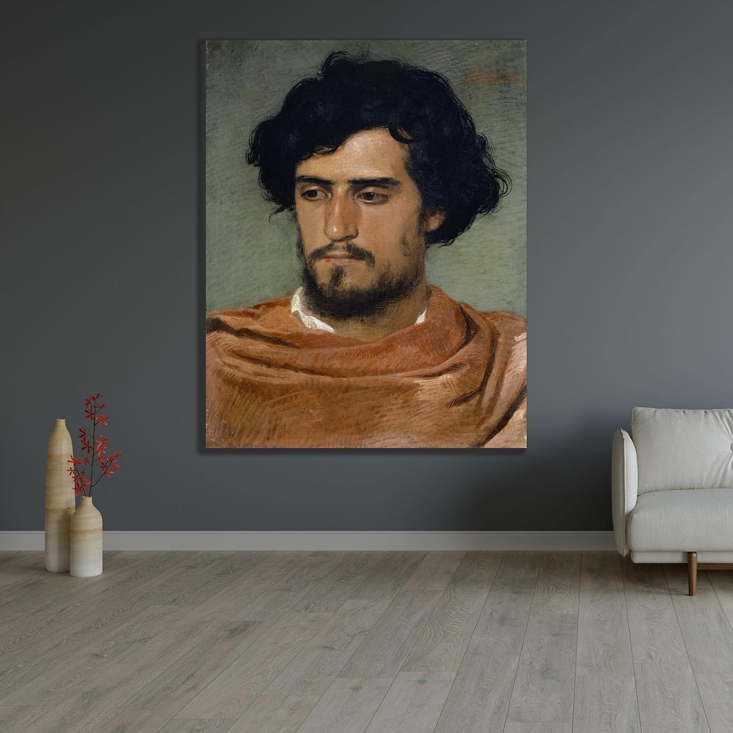 ArtDirect Head Of A Roman (1863) Unframed Art Print Giclee Poster by Arnold Böcklin - Ready for Framing with Customization Sizes 8x10, 11x14, 16x20, 24x30, 36x46 and 47x60 inches