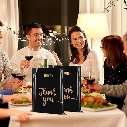 Miniatura 7 de COIDEA Bolsas de mercancía con texto en inglés "Thank You", 20 bolsas de plástico para compras de pequeñas empresas, 12 x 15 pulgadas,