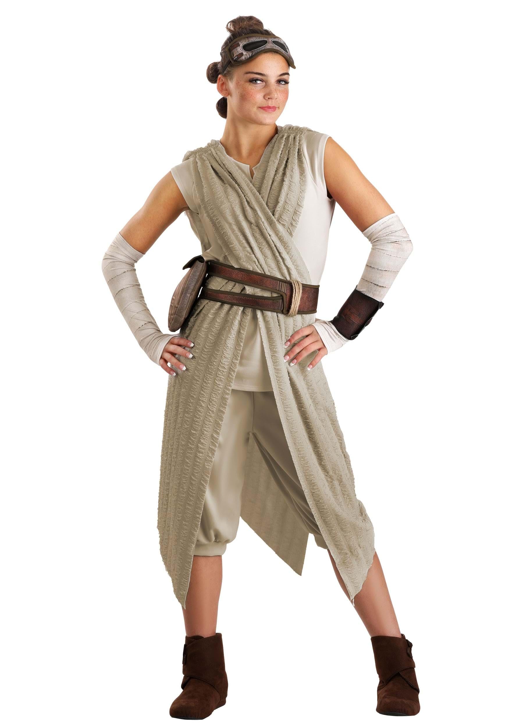 Jazwares - Disfraz de Star Wars The Force Awakens Rey para mujer, disfraz oficial de Star Wars