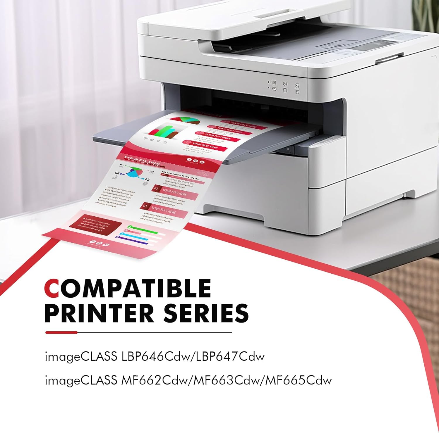 075H 075 Toner Cartridge Set MF665CDW LBP646Cdw MF663CDW Compatible for Canon Color ImageCLASS MF660c MF662Cdw LBP647Cdw MF660 LBP640c LBP640 Printer Ink High Yield 4 Pack (Black Cyan Yellow Magenta)