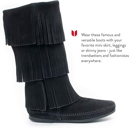 Miniatura 2 de Minnetonka Botas con flecos de 3 capas para mujer