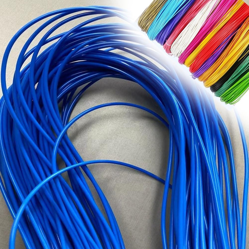 ZIUSFAC Wicker Repair Material Round Synthetic Rattan Weaving Material Plastic Rattan DIY Wicker Repair Kit PE Rattan Replacement Material 3mm Rattan Repair Kit 230ft(Blue)
