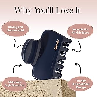 Kitsch Medium Hair Clips for Women – Strong Hold Claw Clips for Thick or Thin Hair – Recycled Plastic, Non-Slip, Durable | Ideal Gifts for Women – Blue Orchid – 1pc