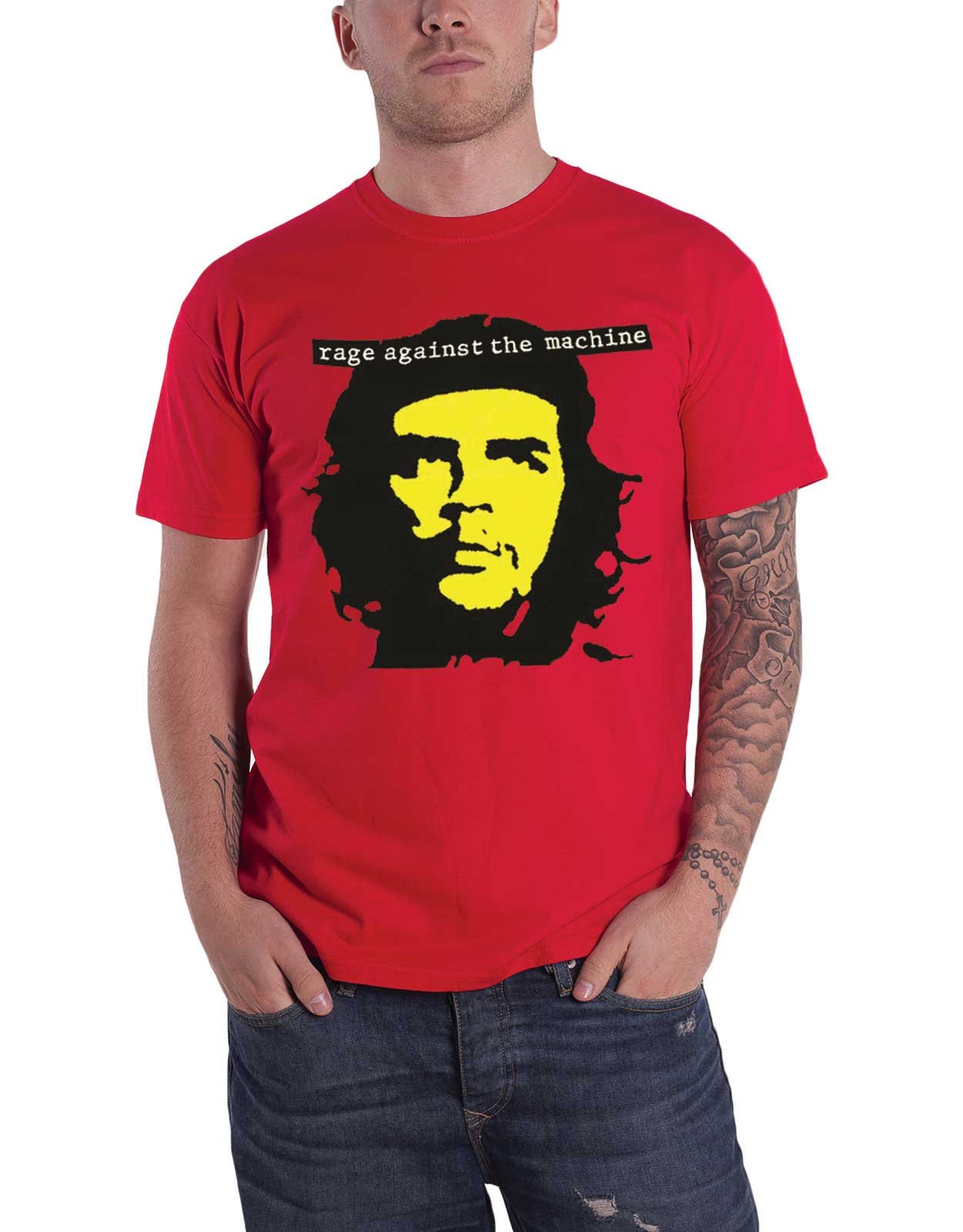 Rage Against The Machine T Shirt Che Guevara Band Logo Official Mens Red