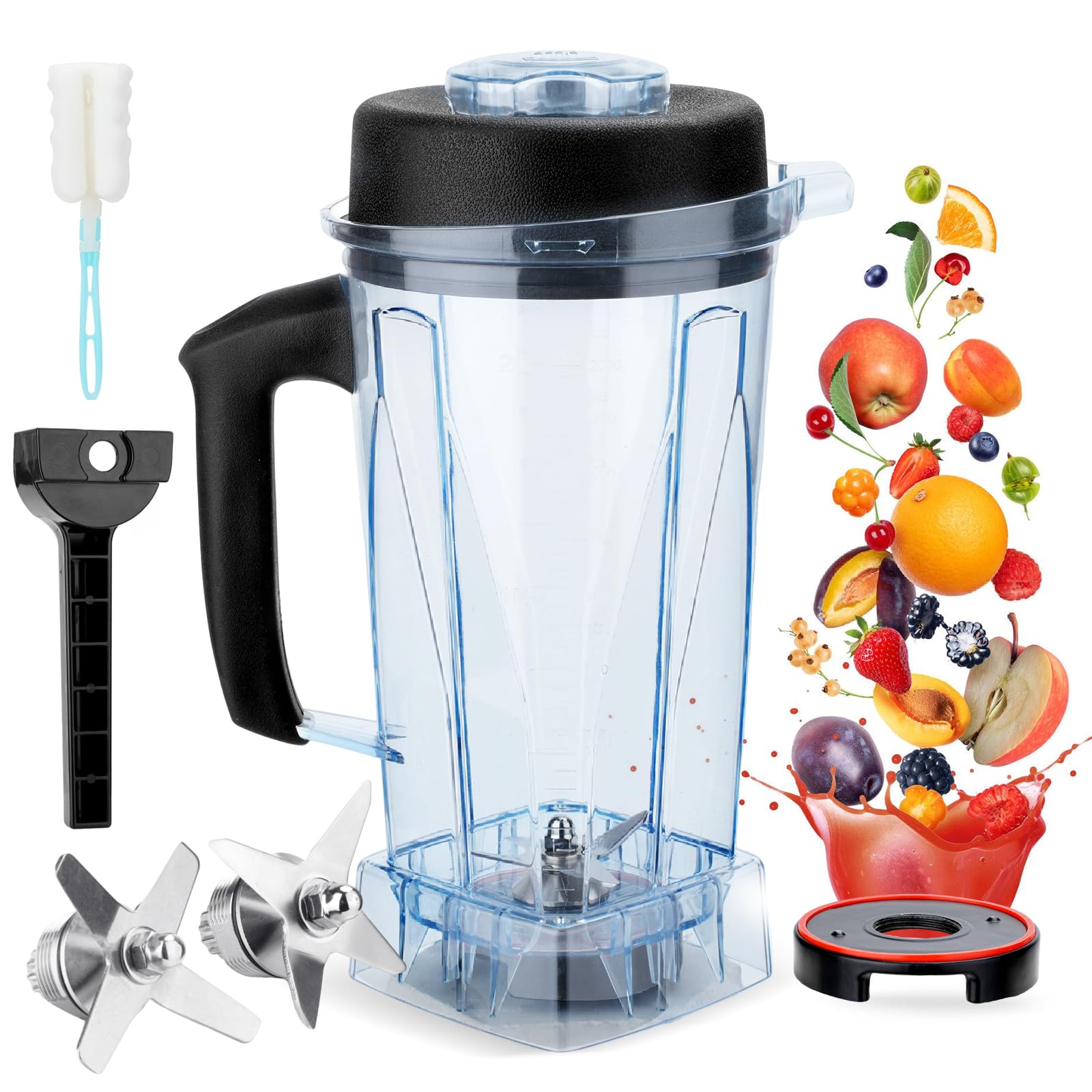 Revorit 64 oz Blender Pitcher Replacement Parts with Grinding and Crushing Blades with Blade Wrench