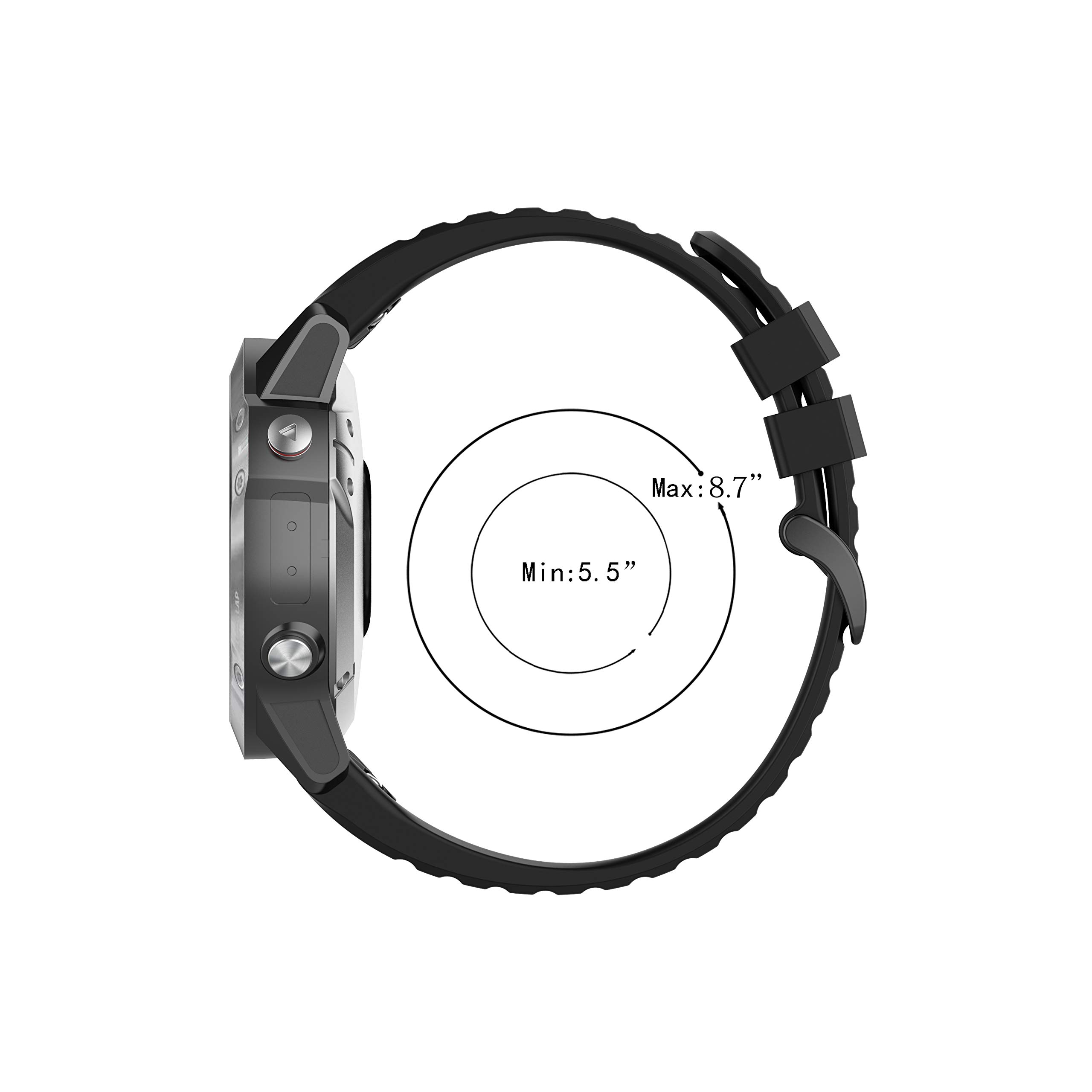 Cinturino Metallico Per Garmin Fenix 6X/5X – Acciaio Inossidabile Oro, Sgancio Rapido, Regolabile, Yikamosi