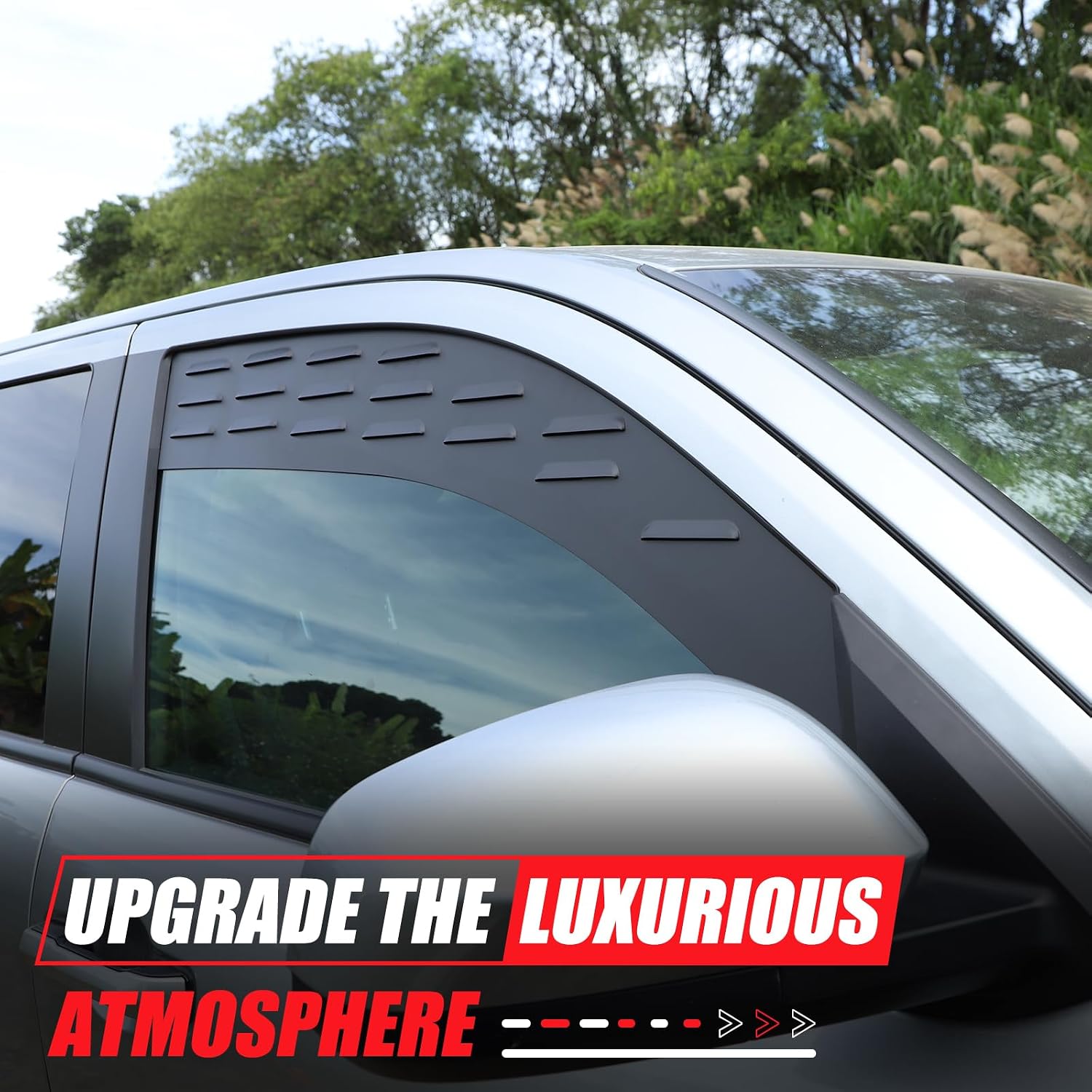 Car Window Louver Air Vent Compatible with Toyota Tacoma 2024 2025 2026, Air Vent Scoop Shades Cover Car Accessories (Front)