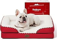 Vista 236 de Bedsure - Cama ortopédica extragrande para perros, sofá cama lavable para perros extragrandes, espuma de soporte con funda extraíble y lavable, negro